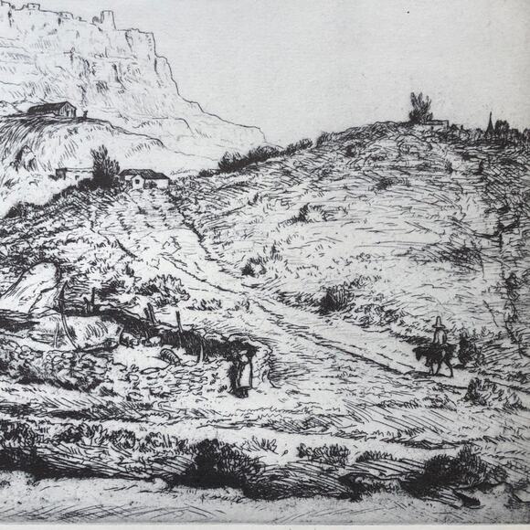 Mahonri Young "Walpi in Sunlight" 1930s Art Print Sketch Vintage Arizona Navajo - Picture 4 of 12